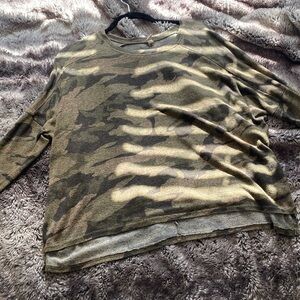 Camouflage Long Sleeve Top